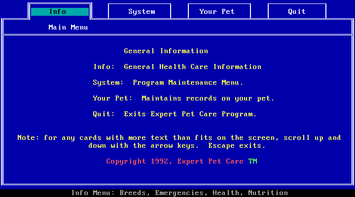 Expert Pet Care - Menu